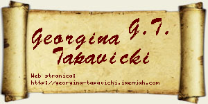 Georgina Tapavički vizit kartica